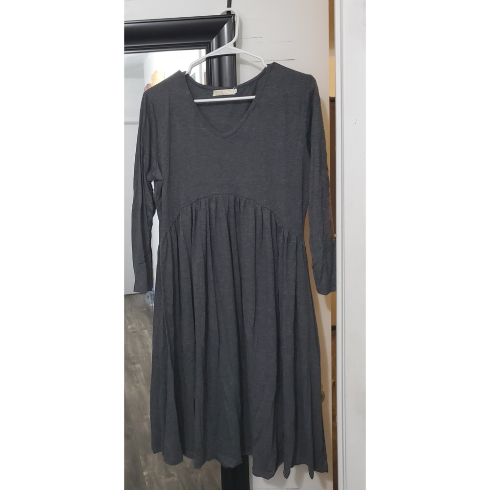 Maternity Long Sleeve T-shirt Dress